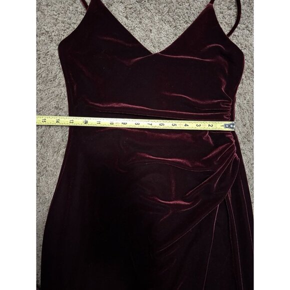 BETSY ADAM Purple Maroon Velvet Evening Gown Dress Slit Pageant Prom Wedding Sz6 - Picture 10 of 10